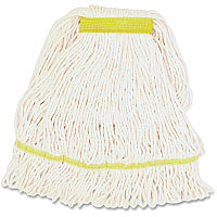 Genuine Joe Narrow Band Small Mophead Small - Rayon, Cotton, Cotton, Fiber - 1 Each (GJOSWH1B)