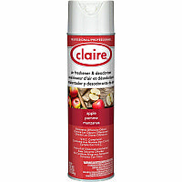 Claire Apple Air Freshener & Deodorizer Aerosol - 20 fl oz (0.6 quart) - Dutch Apple - Ozone-safe, Chemical-free, Residue-free, Non-staining, Odor Neutralizer - 1 Each (CL161)