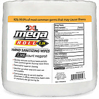 2XL Mega Roll Sanitizing Wipes White - 2300 / Roll (422)