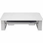 Quartet Monitor Riser with Glass Dry-Erase Board Desktop 100 lb Load Capacity - 5" Height x 10" Width - Desktop - White (Q090GMRW01)