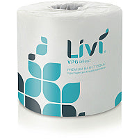 Livi® VPG Toilet Paper, 2-Ply, White, 500 Sheets, 80 Rolls (21547)