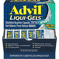 Advil Liqui-Gels For Pain, Headache, Backache, Menstrual Cramp, Joint Pain, Fever - 50/Box - 1 Each (16902)