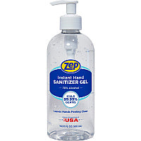 Zep Hand Sanitizer Gel Clean Scent - 16.91 fl oz - Pump Bottle Dispenser - Kill Germs - Hand - Clear - Residue-free - 1 Each (355801)