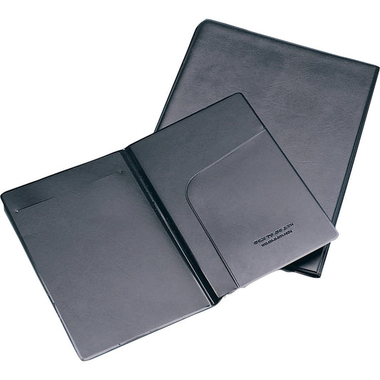 AbilityOne SKILCRAFT Economy Portfolio LeatherGrain, Vinyl - Black - 1 Each (0535591)