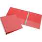 AbilityOne SKILCRAFT Round Ring View Binder 1 1/2" Binder Capacity - Letter - 8 1/2" x 11" Sheet Size - 3 x Round Ring Fastener(s) - Inside Front & Back Pocket(s) - Vinyl, Board - Red - Recycled - Clear Overlay, Spine, Unpunch (5194383)