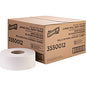 Genuine Joe(R) Jumbo Jr. Toilet Paper, 2-Ply, 500-ft. Roll, 12 Rolls 2 Ply - 3.30" Width x 500 ft Length - 8.88" Roll Diameter - White - Fiber - 12 / Carton (GJO3550012)