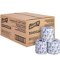 Genuine Joe(R) Standard Toilet Paper, 2-Ply, 400 Sheets, 24 Rolls 2 Ply - 4" Width x 3.75" Length - 400 Sheets/Roll - Embossed - White - 24 / Carton (GJO3540024)