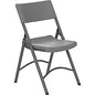 Cosco Zown Classic Commercial Resin Folding Chair Gray Seat Color - Gray Back Color - Gray Frame Color - Steel, High Density Resin, High-density Polyethylene (HDPE) Frame Material - Four-legged Base - 4 / Carton (60410SGY4E)