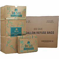 AJM Bio-Save 30-gallon Lawn & Leaf Bags 30 gal Capacity - 12" Length x 16" Width - Brown - Kraft - Waste Disposal - Recycled - 50 / Carton (RBR30105BO)