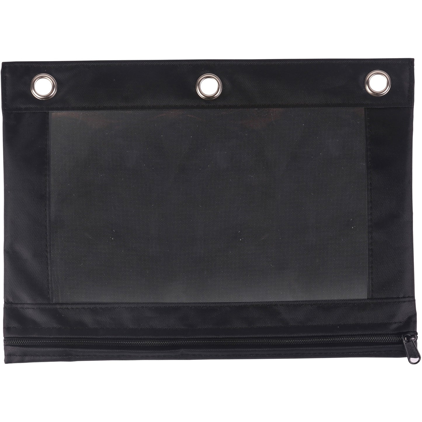 Business Source Binder Pencil Pouch 10" Height x 7.4" Width - Black - 1 Each (BSN18303)
