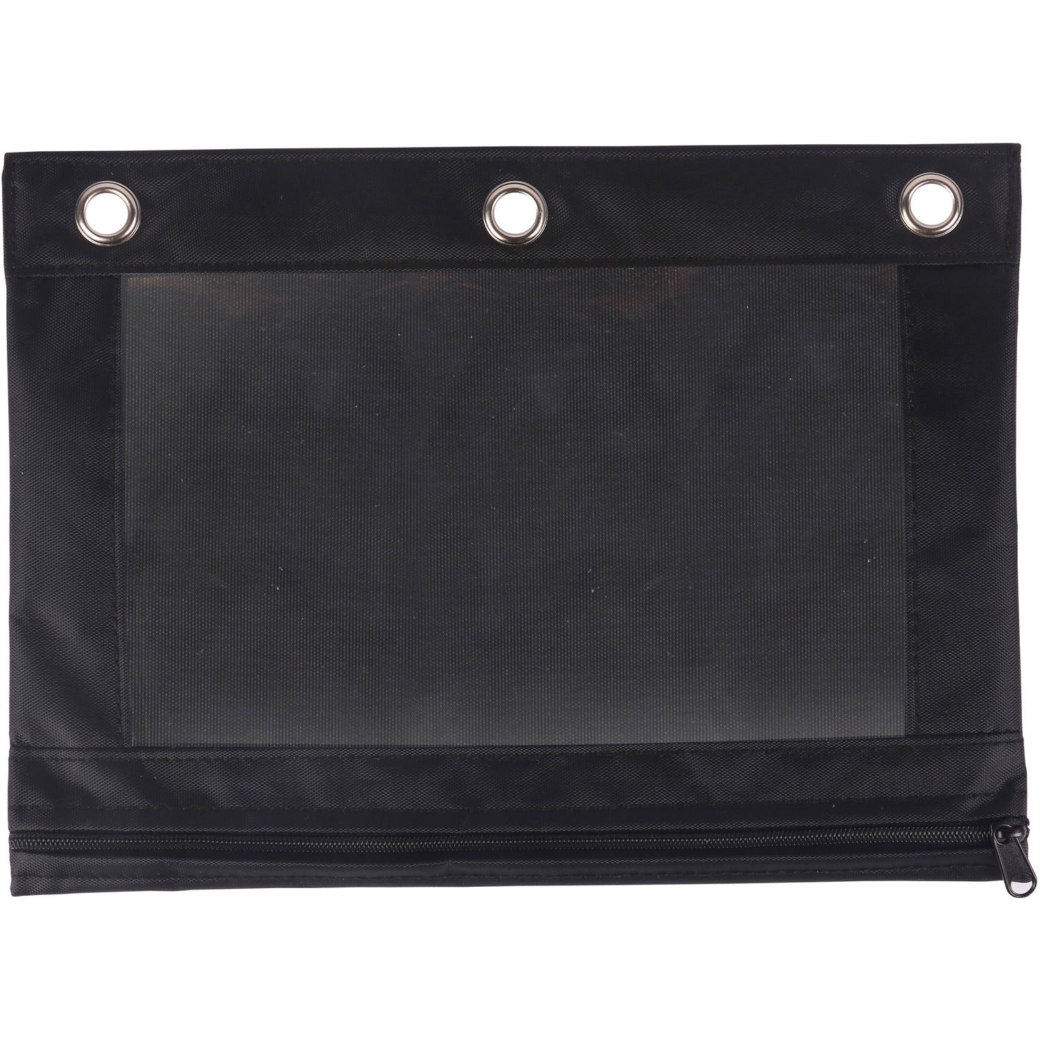 Business Source Binder Pencil Pouch 10" Height x 7.4" Width - Black - 1 Each (BSN18303)