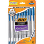 BIC Cristal Ballpoint Stick Pens Medium Pen Point - Blue Ink - Clear Barrel - 10 / Pack (MSP10BE)