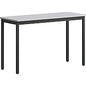 Lorell Utility Table Gray Rectangle, Laminated Top - Powder Coated Black Base - 500 lb Capacity - 47.25" Table Top Width x 18.13" Table Top Depth - 30" Height - Assembly Required - Melamine Top Material - 1 Each (LLR60753)