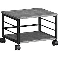 Lorell Underdesk Mobile Machine Stand 150 lb Load Capacity - 13.20" Height x 18.70" Width x 15.70" Depth - Desk - Powder Coated - Metal, Laminate, Polyvinyl Chloride (PVC) - Charcoal, Black (LLR60262)