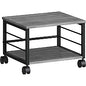 Lorell Underdesk Mobile Machine Stand 150 lb Load Capacity - 13.20" Height x 18.70" Width x 15.70" Depth - Desk - Powder Coated - Metal, Laminate, Polyvinyl Chloride (PVC) - Charcoal, Black (LLR60262)