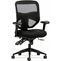HON Prominent Task Chair Black Seat Color - Mesh, Polyester Seat Material - Black Back Color - Mesh Back Material - Black Frame Color - High Back - 5-star Base - Black - 1 Each (VL532MM10)