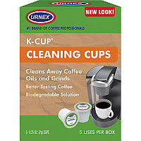Urnex Single Brewer Cleaning Cups For Coffee Brewer - Odorless, Phosphate-free, Biodegradable - Multi - 5/Box - 1 Each (6001)