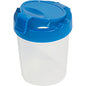 Deflecto Antimicrobial Kids No Spill Paint Cup Blue Paint, Brush - 3.93" Height x 3.46" Width x 3.93" Depth - Blue - Plastic, Polypropylene - 1 Each (39515BLU)