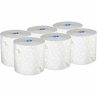 Scott Pro High-Capacity Hard Roll Towels with Elevated Design & Absorbency Pockets 7.50" Width x 700 ft Length - 1 3/4" Core - Elevated Scott Design - White - Paper - 6 / Carton (53925)