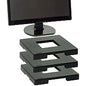 Data Accessories Company MP-106 Ergo Monitor Riser Block 77 lb Load Capacity - 1.25" Height x 12" Width x 12" Depth - Black - TAA Compliant (02151)