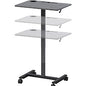 Lorell Height-adjustable Mobile Desk Weathered Charcoal Laminate Top - Powder Coated Base - Height Adjustable - 30" to 43.63" Adjustment - 43" Height x 26.63" Width x 19.13" Depth - Assembly Required - 1 Each (LLR84837)