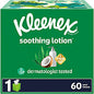 Kleenex(R) Soothing Lotion Tissues, 3-Ply, 60 Sheet Box, 27 Boxes 3 Ply - WhiteBox - 60/Box - 27 / Carton (54271CT)