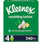 Kleenex Soothing Lotion Tissues 3 Ply - WhiteBox - 60/Box - 4 / Pack (54289)