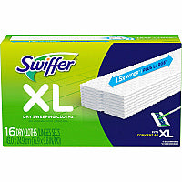 Swiffer Sweeper XL Dry Sweeping Cloths X-Large - White - 16/Box - 1 Each (96826)