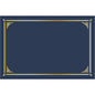 FranklinCovey Geographics Certificate Holder Linen - Gold Foil, Navy Blue - 10 / Pack (48761)
