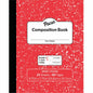Pacon Composition Book 24 Sheets - 48 Pages - 9.8" Width x 7.5" Depth - Red Marble Cover - Durable Cover, Soft Cover - 1 Each (PMMK37139)