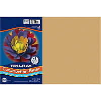 Tru-Ray Construction Paper Art Project, Craft Project - 12" Width x 18" Length - 76 lb Basis Weight - Almond - Fiber, Sulphite - 50 / Pack (P103074)
