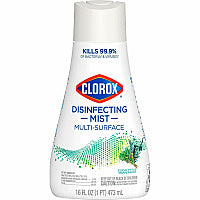 Clorox Disinfecting, Sanitizing, and Antibacterial Mist 16 fl oz (0.5 quart) - Eucalyptus Peppermint Scent - Non-aerosol, Bleach-free - White - 1 Each (60156)