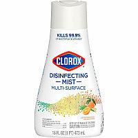 Clorox Disinfecting, Sanitizing, and Antibacterial Mist 16 fl oz (0.5 quart) - Lemongrass Mandarin Scent - Non-aerosol, Bleach-free - White - 1 Each (60155)