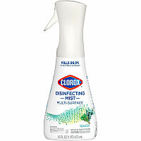 Clorox Disinfecting, Sanitizing, and Antibacterial Mist 16 fl oz (0.5 quart) - Eucalyptus Peppermint Scent - Non-aerosol, Bleach-free - White - 1 Each (60152)