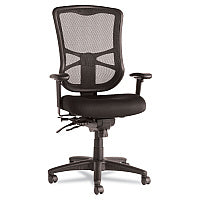 Alera Elusion Series Mesh High-Back Multifunction Chair, Supports Up to 275 lb, 17.2" to 20.6" Seat Height, Black (ALEEL41ME10B)