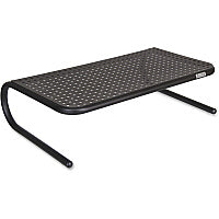 Allsop Large Metal Monitor Stand 5.25" Height x 18.50" Width x 12.25" Depth - Powder Coated - Metal, Steel - Black (30336V2)