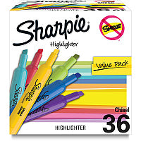 Sharpie Accent Highlighter Chisel Marker Point - Assorted Pastel Ink - Dry - 36 / Box (2157487)