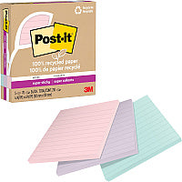 Post-it(R) Super Sticky Adhesive Note 210 - 4" Flag/Note Width x 4" Flag/Note Length - Square - 70 Sheets per Pad - Assorted Wanderlust Pastel - Removable, Repositionable, Recyclable - Recycled - 3 / Pack (675R3SSNRP)