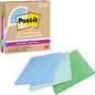 Post-it(R) Super Sticky Adhesive Note 210 - 4" Flag/Note Width x 4" Flag/Note Length - Square - 70 Sheets per Pad - Ruled - Assorted Oasis - Removable, Repositionable, Recyclable - Recycled - 3 / Pack (675R3SST)