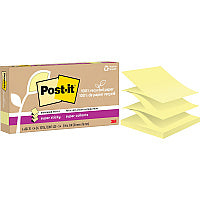 Post-it(R) Super Sticky Adhesive Note 420 x Canary Yellow - 3" Flag/Note Width x 3" Flag/Note Length - Square - 70 Sheets per Pad - Canary Yellow - Removable, Repositionable, Recyclable, Pop-up - Recycled - 6 / Pack (R330R6SSCY)