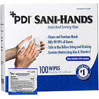 PDI Sani-Hands Instant Hand Sanitizing Wipes 100 / Box (D43600)