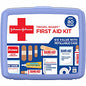 Johnson & Johnson Travel Ready First Aid Kit 80 x Piece(s) - 5.5" Height x 6.3" Width x 1.7" Depth - Plastic Case - Blue - 1 Each (202068)