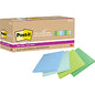 Post-it(R) Recycled Super Sticky Notes 70 - 3" Flag/Note Width x 3" Flag/Note Length - Square - 70 Sheets per Pad - Unruled - Assorted Oasis - Paper - Adhesive - Recycled - 24 / Pack (654R24SSTCP)