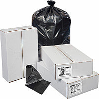 Everyday Genuine Joe Low-Density Can Liners 60 gal Capacity - 58" Length x 38" Width x 1.10 mil (28 Micron) Thickness - Low Density - Black - Resin - Office Waste, Receptacle - Recycled - 100 / Carton (LD385815)
