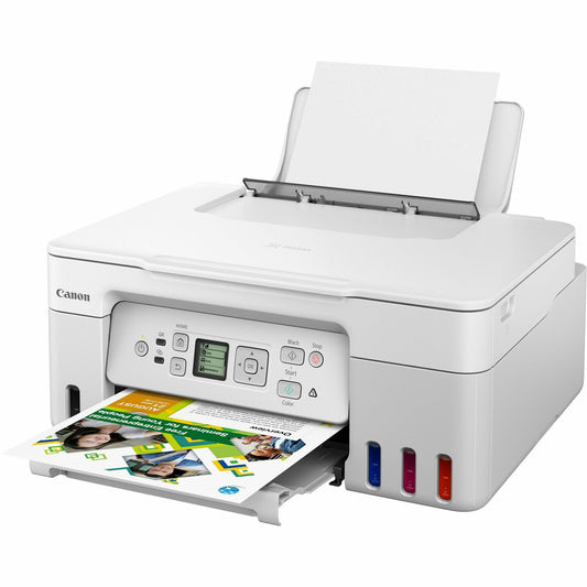 Canon PIXMA G3270 Wireless Inkjet Multifunction Printer - Color - White Copier/Printer/Scanner - 4800 x 1200 dpi Print - Up to 3000 Pages Monthly - Color Flatbed Scanner - 600 x 1200 dpi Optical Scan - Wireless LAN - Apple AirPrint, Mopria, Can (5805C022)