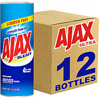AJAX Powder Cleanser With Bleach 21 oz (1.31 lb) - Non-scratching, Phosphate-free - White - 12 / Carton (61034403CT)
