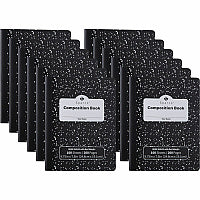 Sparco Composition Notebook 100 Sheets - Letter - Black Cover - 12 / Pack (00334)