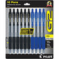 G2 Retractable Gel Ink Rolling Ball Pen Fine Pen Point - Refillable - Retractable - Assorted Ink - Liquid Gel Ink - 10 / Pack (18259)