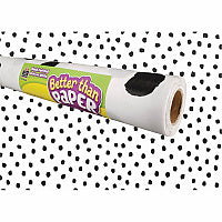 Teacher Created Resources Better Than Paper Board Roll Bulletin Board, Classroom - 48" Width x 12 ft Length - Black Dots on White - 1 Roll (77460)