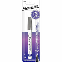 Sharpie Oil-Based Paint Markers Extra Fine Marker Point - Silver Ink - Oil Based - Metal Barrel - 1 / Pack (1875036)